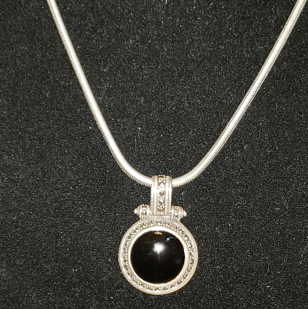 ❗SALE❗Reversible Marquisite Pendant Necklace